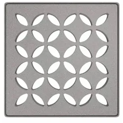 Schlüter Systems KERDI-DRAIN-STYLE Rost-Rahmen-Set Design 5 Floral Edelstahl TSSG - Strukturbeschichtet Steingrau