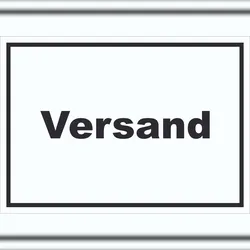 HB-Druck Versand Schild mit Text Lieferung shipping waagerecht A0 (841x1189mm)