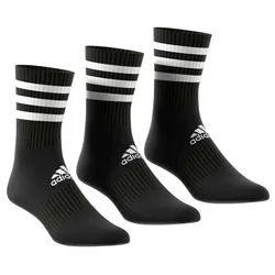 adidas Cushioned Crew Socken 3-Streifen , 3 Paar schwarz/weiß - XL