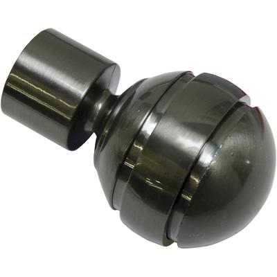 Gardinenstangen-Endstück GARDINIA "Kugel", grau (titansilberfarben), B:2cm, Gardinenstangenendstücke, Gardinenstangen-Endstück, Serie Einzelprogramm Chicago Ø 20 mm