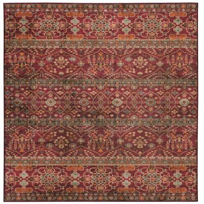 Washable Neil Garnet/Ivory Rug by Linon Home Décor in Garnet