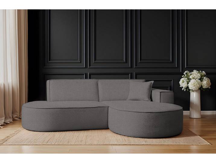 Kaiser Möbel Ecksofa Designer MODENA STUDIO stoff Artico, Einzelsofa, Minimalistisches Design mit abgerundeten Linien