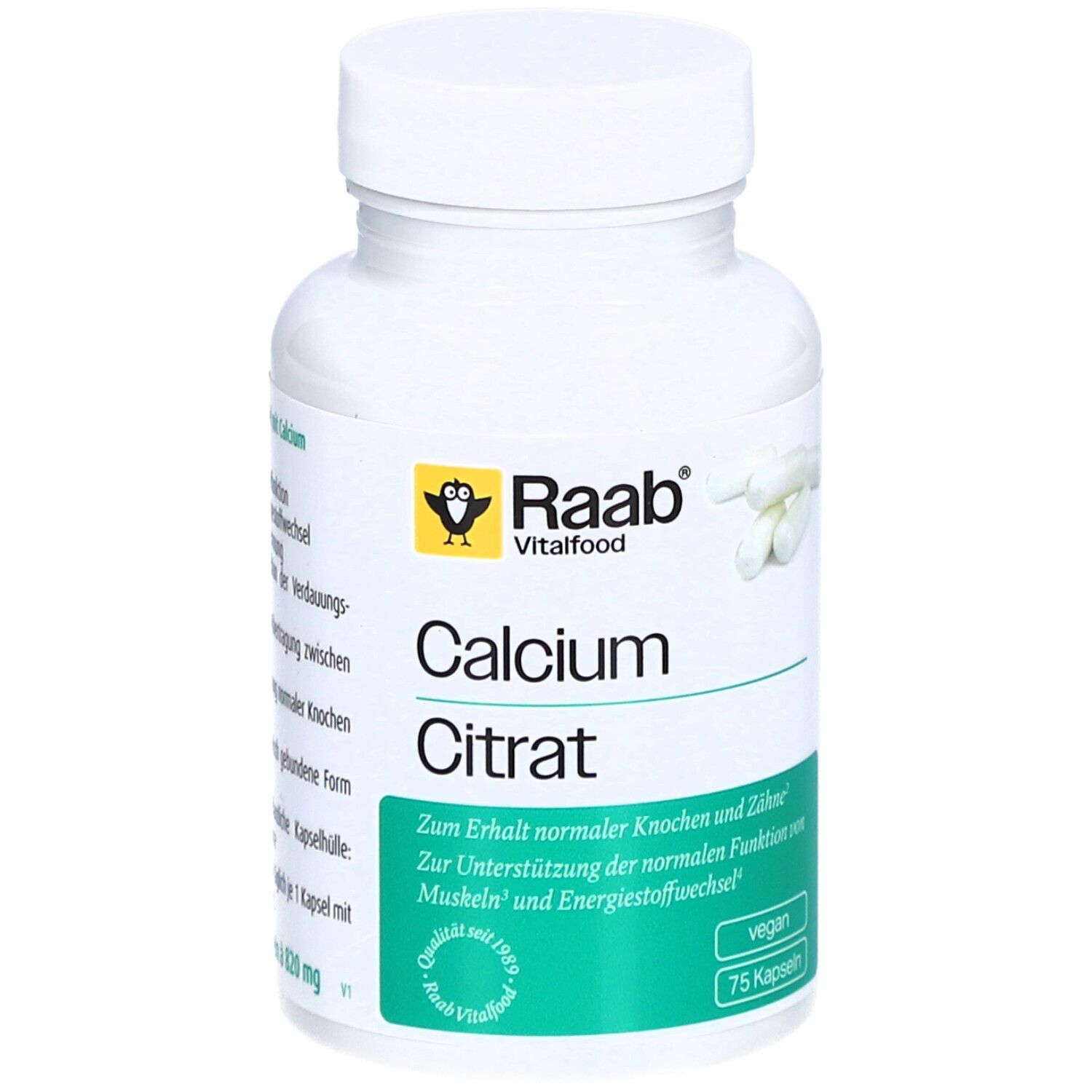 Raab Vitalfood Calciumcitrat Kapseln 75 St