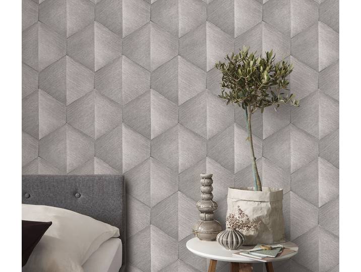 Vliestapete FASHION FOR WALLS Prisma , grau (taupe), B:0,53m L:10,05m, Tapeten, Vliestapete, Phthalate frei