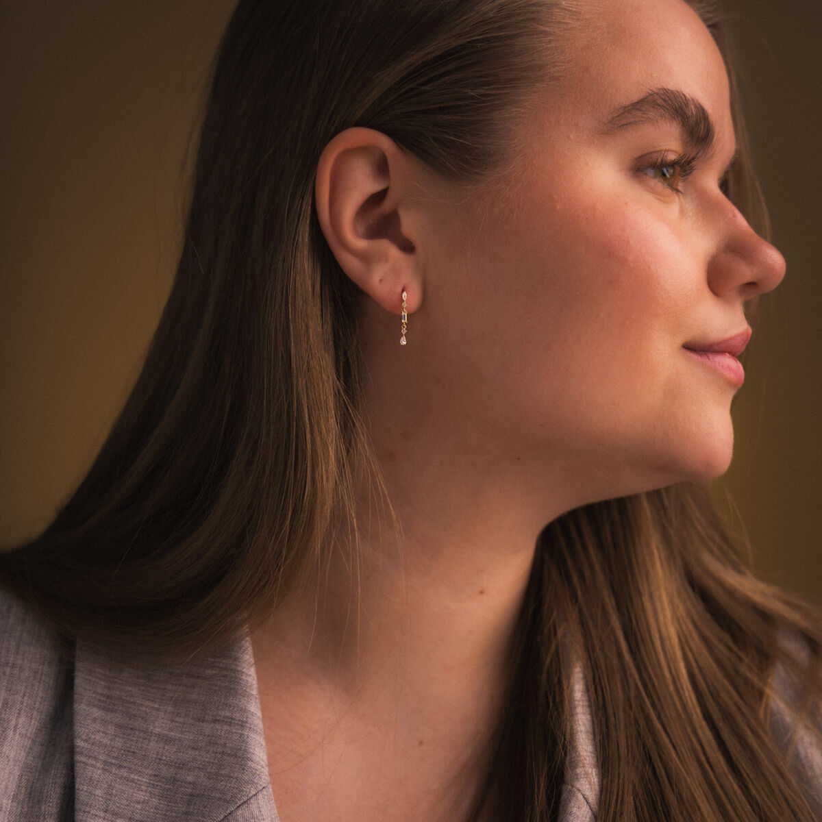Lykken Casuals guldörhängen 18mm