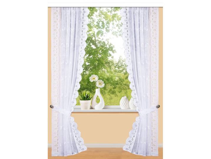 Hübsche Raffgardinen-Garnitur, Weiss, Größe 366 (H150xB145 cm)