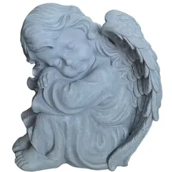 Relaxdays Schlafender Grabengel 24 cm Grau