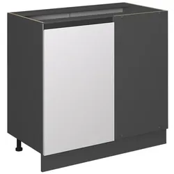 Vicco, Regal, Küchenfront R-Line, Weiss, 46 x 71.6 cm Möbelfront für den Eckunterschrank