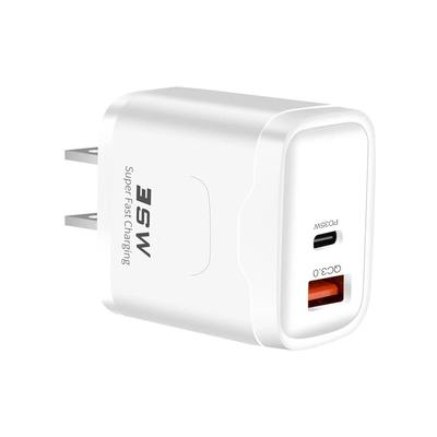 35W Dual Port Power Delivery Wall Charger white
