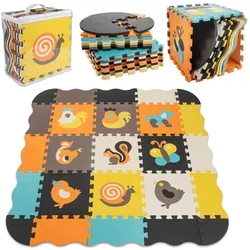 Polesie, Spielteppich + Spielmatte, Schaumstoff-Puzzlematte (114 x 114 cm)