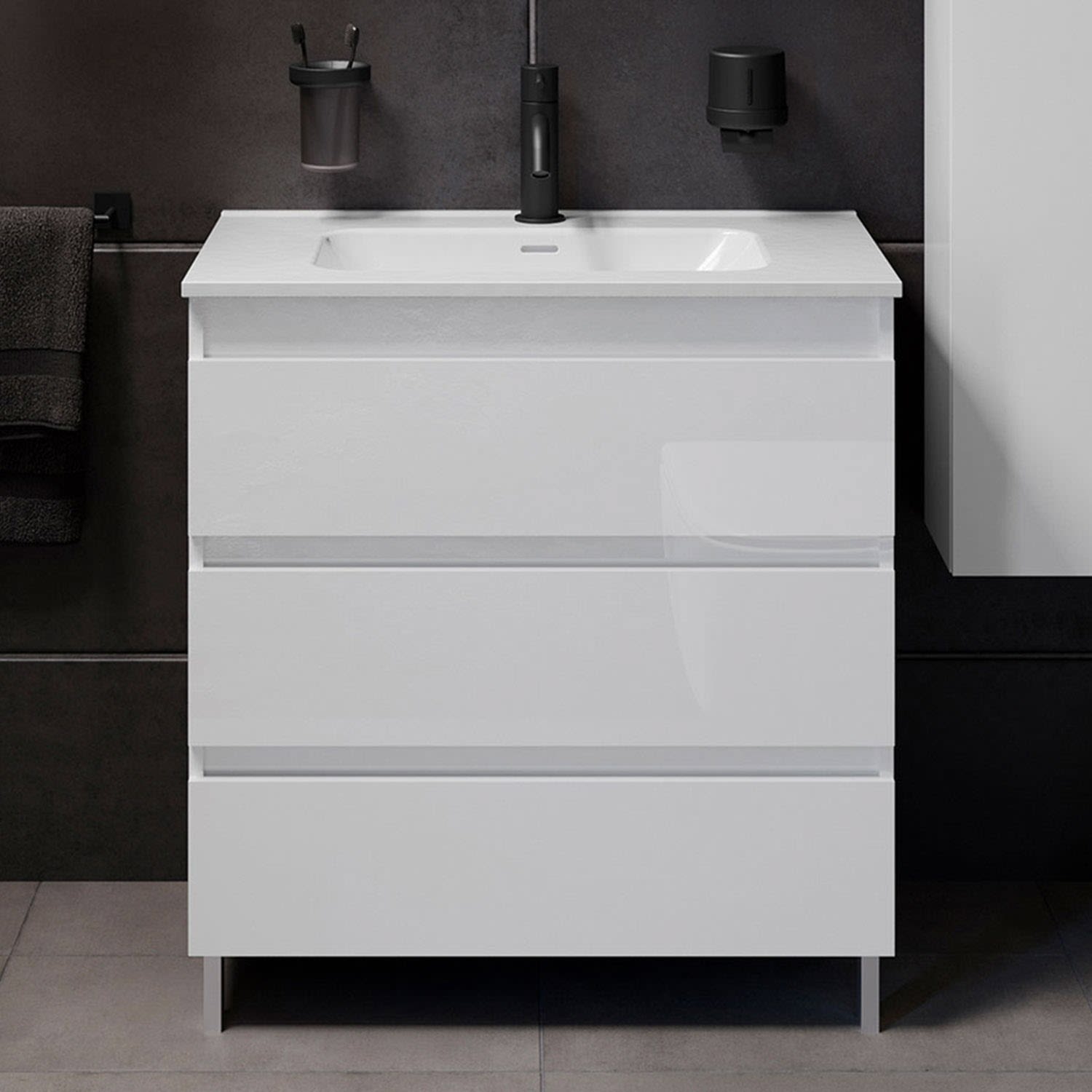 COSMIC B-Best 80 cm Waschtisch mit Unterschrank