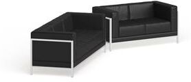 Lancaster Home "LeatherSoft Modular Sofa & Loveseat Set with Taut Back and Seat - 27.25""H"