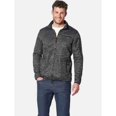 Sweatjacke BABISTA "Strickfleecejacke LOTTIRAGI", Herren, Gr. XL, blau (blau melange), Obermaterial: 100% Polyester COOLMAX PES(Coolmax)., Sweatjacken Sweatjacke