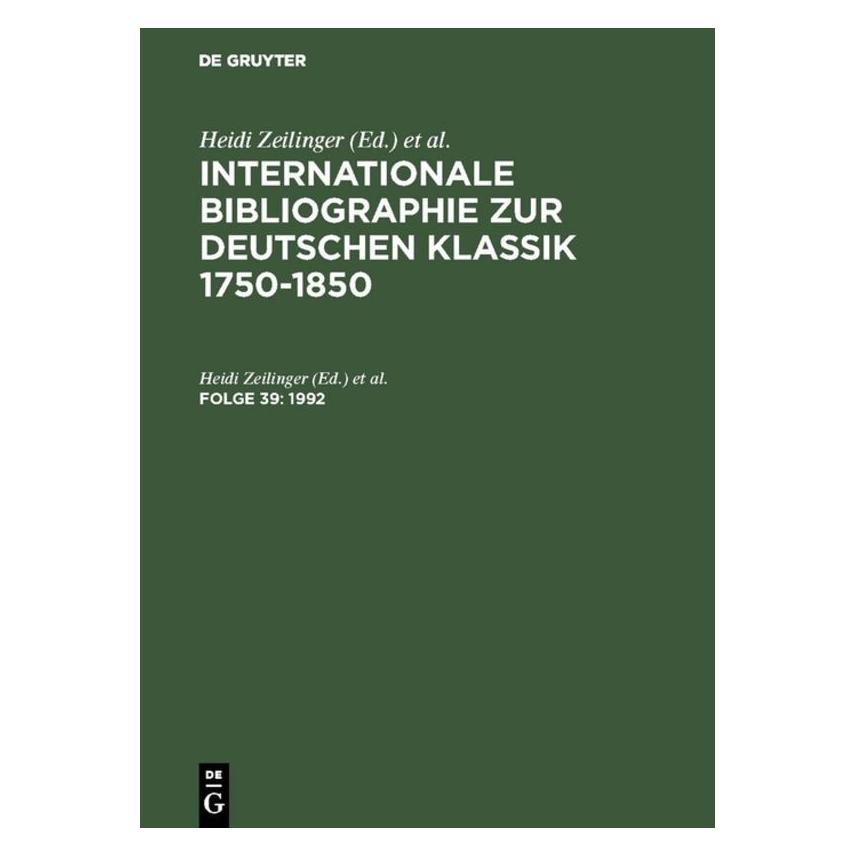 De Gruyter 1992 (Deutsch, Hardcover, Heidi Zeilinger, Wolfram Wojtecki) (67833812)