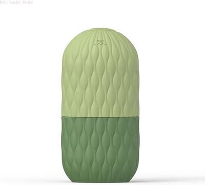 Inspired Living CryoGlow Ice Face Roller Reusable Silicone Facial Ice Roller For Pore Tightening & Puffiness Relief green