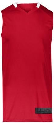 Augusta Sportswear 1731 Athletic Youth Step-Back Basketball Jersey T-Shirt in Red/White size Large   Polyester