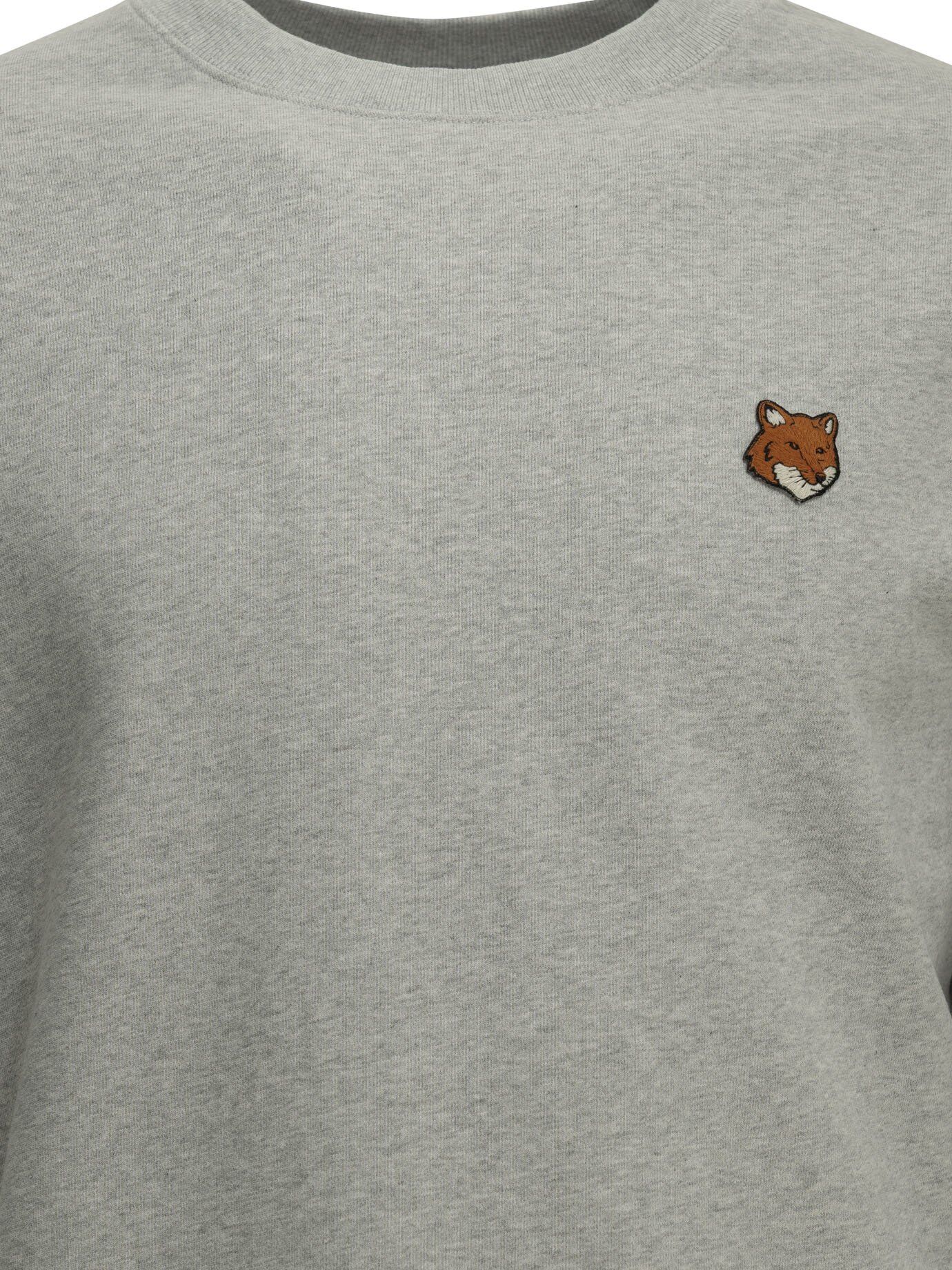 MAISON KITSUNÉ sweat à capuche homme gris Gris L