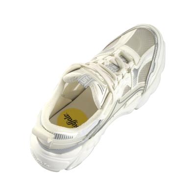 Trainingsschuh BUFFALO "Buffalo Damen Buffalo Cld Run Jog Vegan Nappa/Mesh", Damen, Gr. 40, weiß (weiß, transparent), Kunstfaser, unifarben, Schuhe