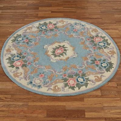 Touch of Class "Serena Aubusson II Round Area Rug 5'9"" Round, 5'9"" Round, Emerald Green"