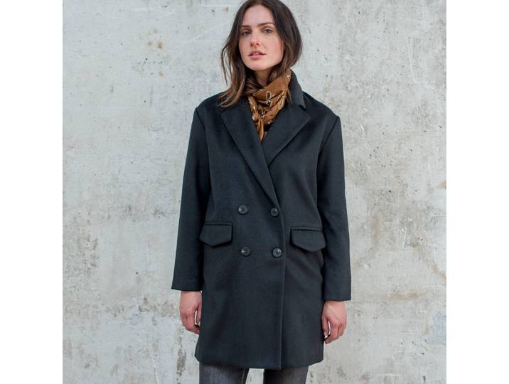 Manteau mi-long à col tailleur, boutonnage croisé - Blancheporte