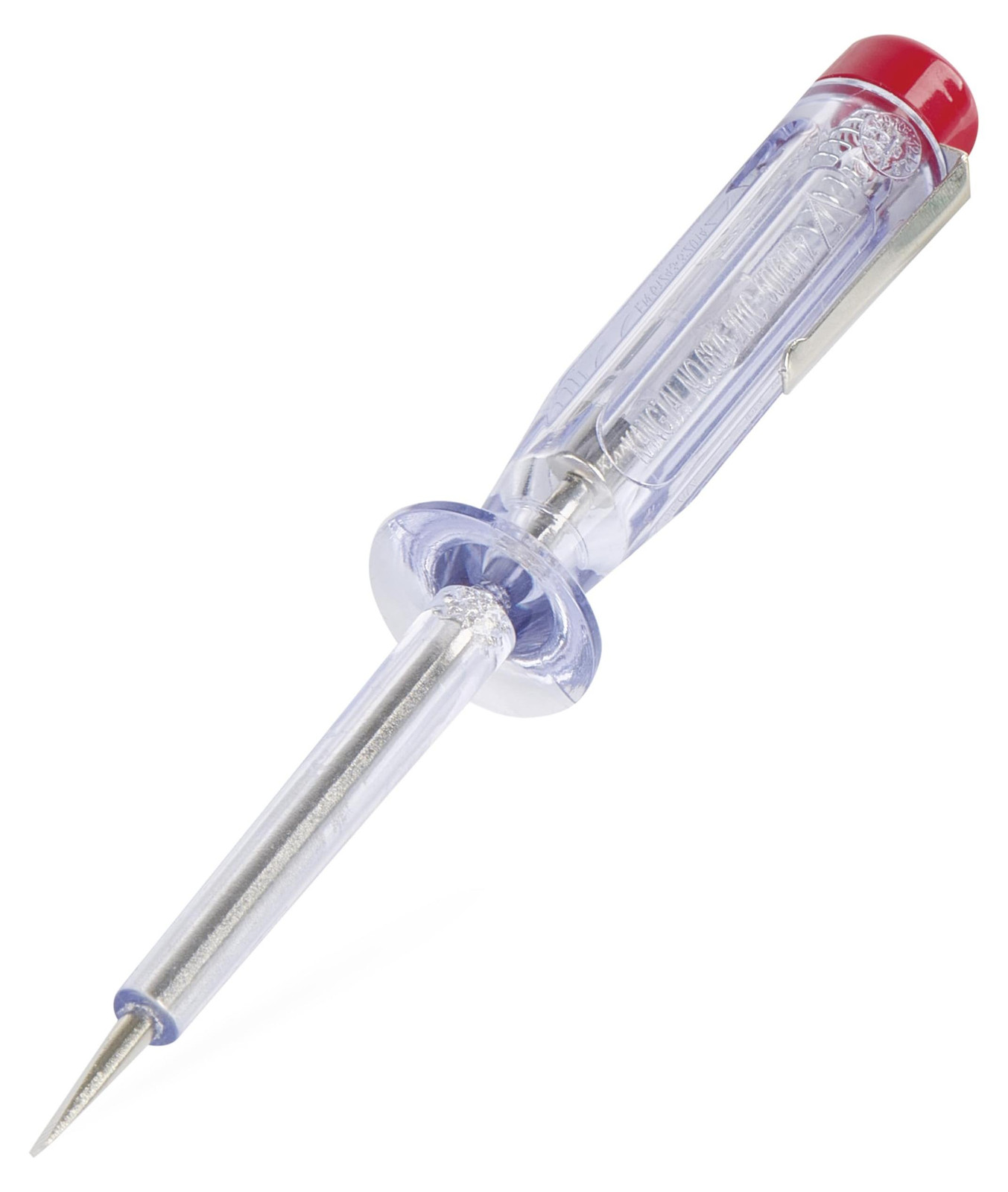 EMOS 2-in-1 spanningszoeker en schroevendraaier met fase-test, AC/DC, 0-250 V, optische indicatie, transparant