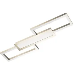 EGLO, Deckenleuchte, 75638 FOMENTO LED Wand-/Deckenleuchte 37W 780x260mm Nickel-Matt Weiss Fernbedienung Steuerbare (4450 lm)
