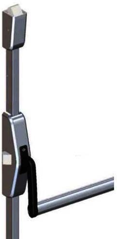 Fermeture antipanique 2 points argent 1250 mm JPM 89D200-21-0A