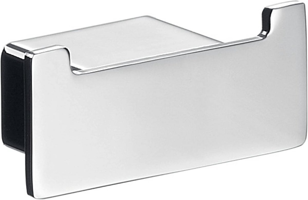 Dubbele handdoekhaak voor wandmontage van aluminium in chroomkleur