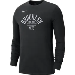 Nike, Herren, Sportshirt, Brooklyn Nets Courtside Elements Men's NBA Long-Sleeve T-Shirt (M), Schwarz