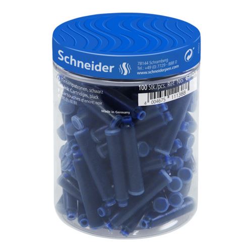 Schneider Tintenpatronen für Füller blau 100 St.
