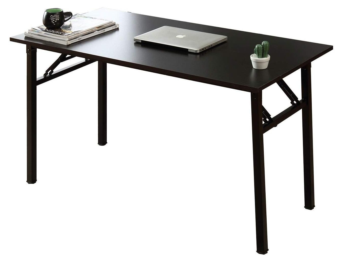 Zwarte opklapbare schrijftafel voor kantoor en studie