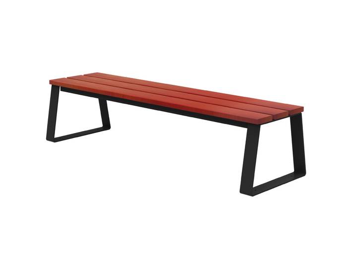 Banquette à fixer Ballade L.180 cm Bois et métal Gris manganèse