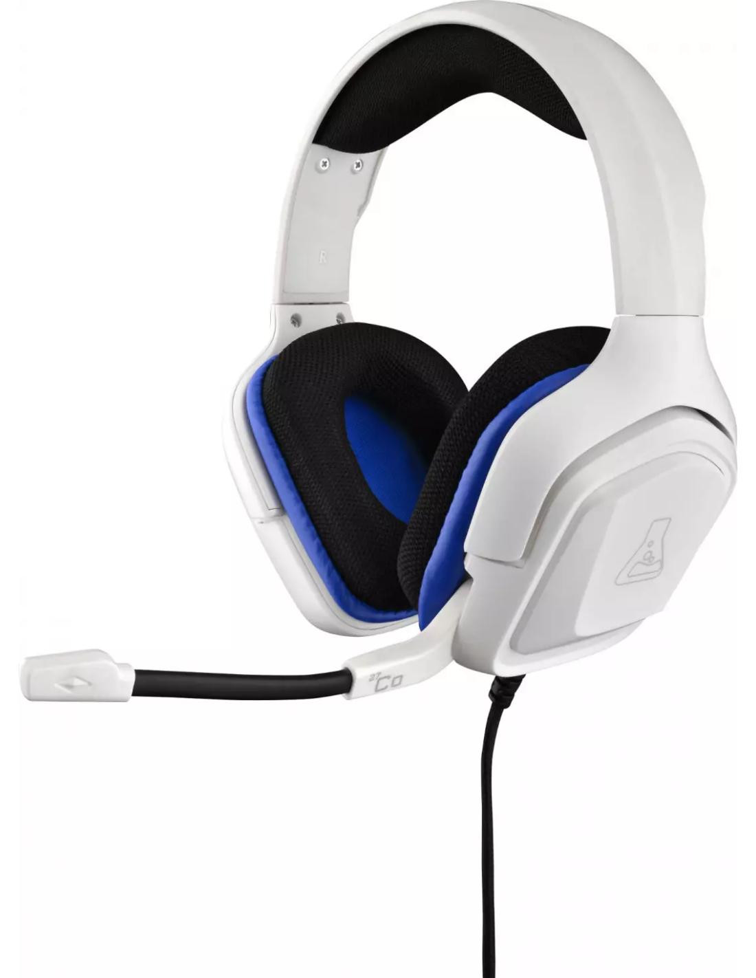 The G-Lab KORP COBALT Wired Gaming Headset met Microfoon - Wit - PC/PS4/Xbox One