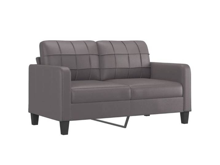 BEAU Canapé à 2 places Gris 140 cm Similicuir SS0000227464
