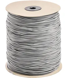Gummischnur 2,2 mm grau, Latex, Polyester