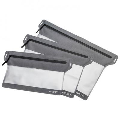 Cocoon - Zippered Flat Document Bags - Wertsachenbeutel Gr L - 32 x 25 cm grau/schwarz