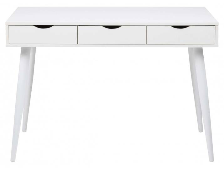 Schreibtisch ACTONA GROUP Neptun , weiß (, weiß, weiß), B:110cm H:77,1cm T:50cm, Tische, Schreibtisch, Bürotisch, Arbeitstisch, mit 3 Schubladen, Breite 110 cm
