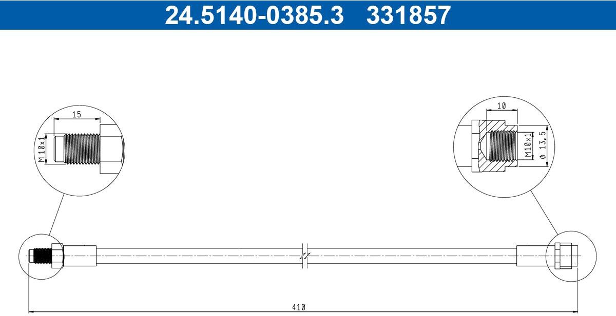 Bremsschlauch ATE 24.5140-0385.3