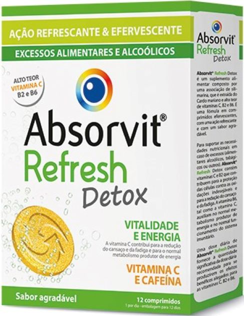 Absorvit Refresh Detox 12 comprimidos efervescentes