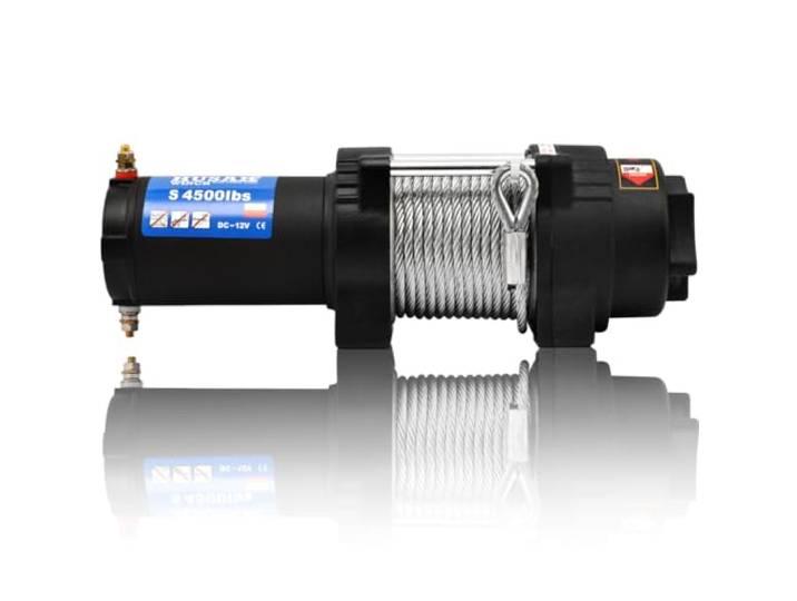 Elektrische Seilwinde, 12 V, 4500 lb 2041 kg, mit Fernbedienung, kabellos, Stahlseilwinde, IP55 wasserdicht, mit kabelgebundenem Controller, für Fahrzeuge MTB SUV LKW