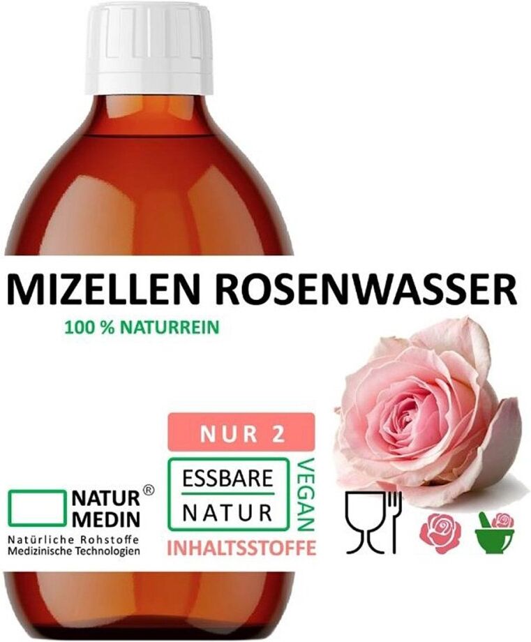 Naturmedin Mizellenwasser mit Rosenwasser PET 250ml