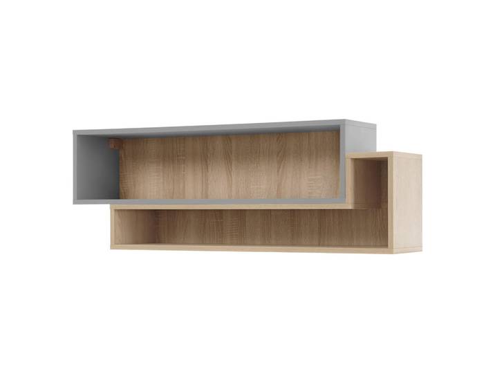 Mirjan24 Wandboard Oro Or07, Grau, Naturfarben, Kunststoff, Rechteckig, 25x40x115 cm, Wohnzimmer, Regale, Wandboards