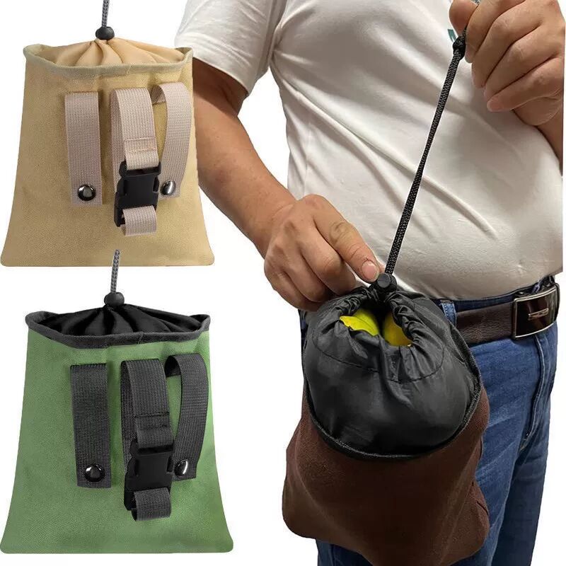 INF Canvas Sammelbeutel - Freihändige Beerenpflücktasche Braun