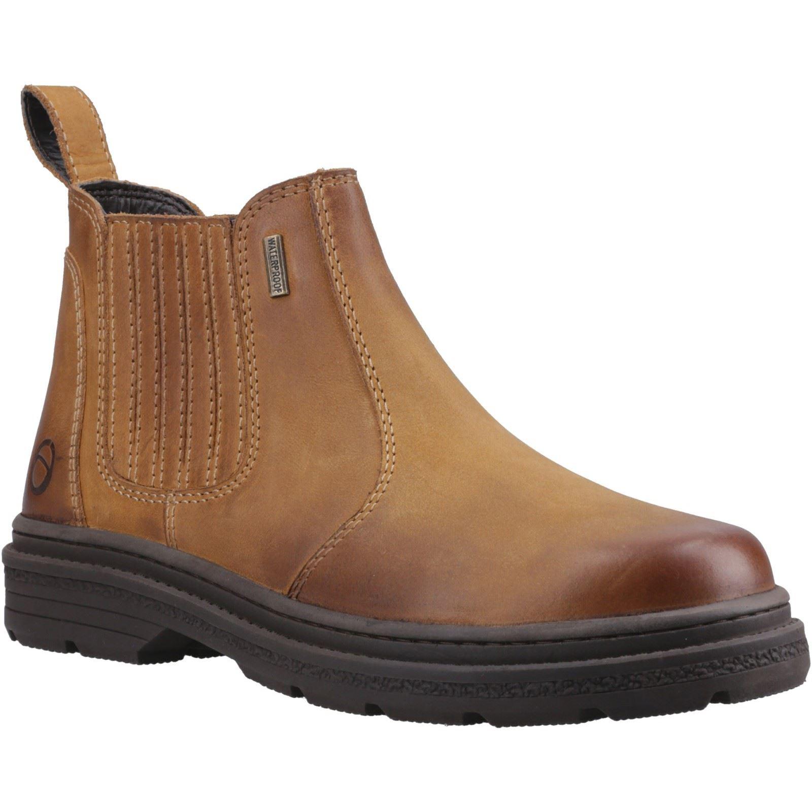 Cotswold Bisley Leder Herren Tan Stiefeletten