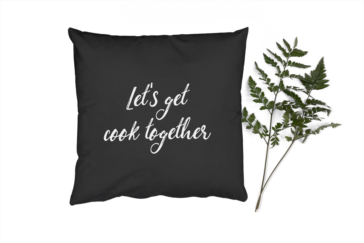 PillowMonkey Sierkussen Let's get cook together B/D: 40 x 40 cm