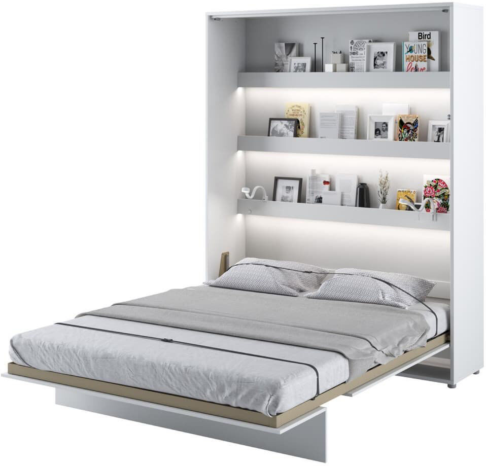 Ebern Designs Nadarius Storage Bed White Gloss Kingsize (5')