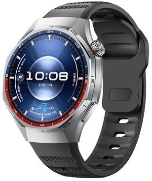 Everyday Crate Huawei Watch GT 6 Pro Silicone Watch Band Reverse Buckle Adjustable Sports Watch Strap black