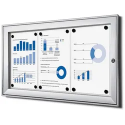 Schaukasten 3x A4 Alu Infokasten Plakatschaukasten wetterfest aussen 3xA4