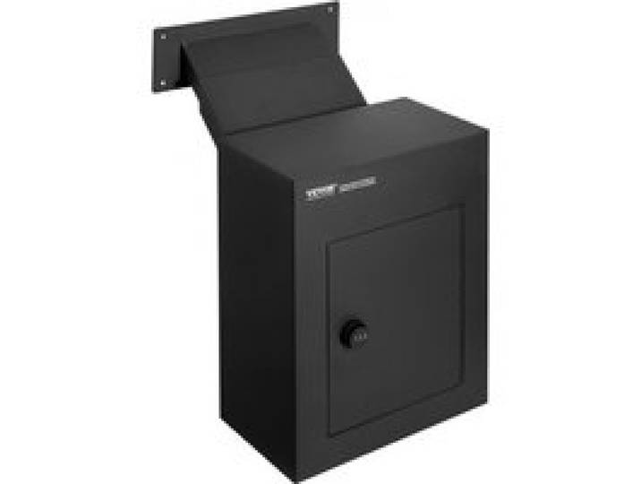 VEVOR Boîte aux Lettres Encastrable Murale, 330x178x430 mm, Boîte de Dépôt Courrier Travers Mur, 70 à 200 mm, en Acier Robuste, Verrou à Code Combinaison pour Lettres Chèques Clés Maison Bureau, Noir