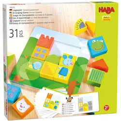 Haba Legespiel Tierisch quadratisch (Deutsch, Englisch, Französisch, Italienisch, Niederländisch, Spanisch)